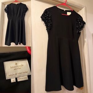 Kate Spade ♠️ black sequin dress Size 4